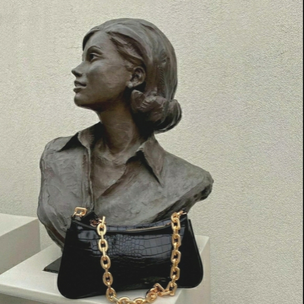 ZARA | Bloggers Fave Black Croc Faux Leather Bag - Picture 12 of 16